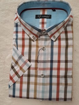 CAMISA MANGA CORTA CUADROS...