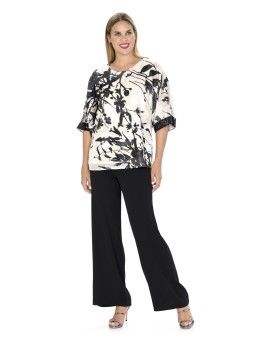 BLUSA FLORES BRILLO