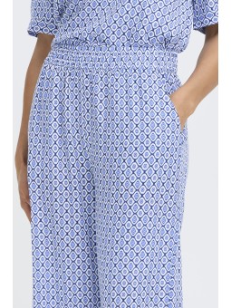 PANTALON FLUIDO ESTAMPADO AZUL